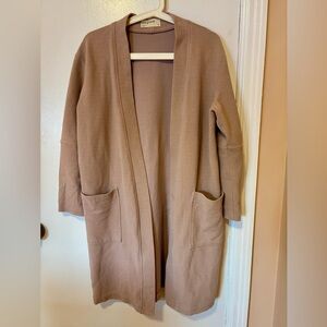 Eve Gravel Fool for Love Long Cardigan in Pink